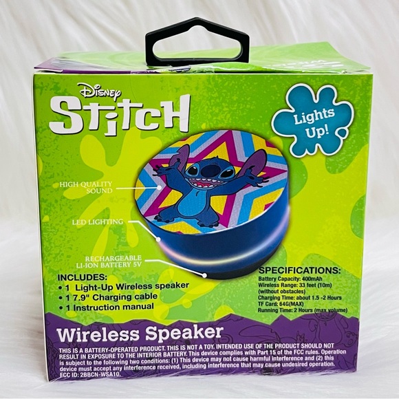 Stitch Light Up Wireless Speaker - Picture 2 of 2